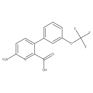 6-Amino-3-(3-trifluoromethoxyphenyl)picolinic acid结构式