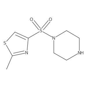 1-[(2-Methyl-1,3-thiazol-4-yl)sulfonyl]piperazine结构式