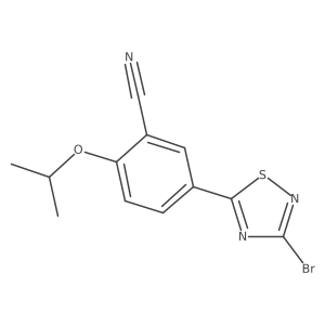 5-(3-Bromo-1,2,4-thiadiazol-5-yl)-2-[(1-methylethyl)oxy]benzonitrile Structure