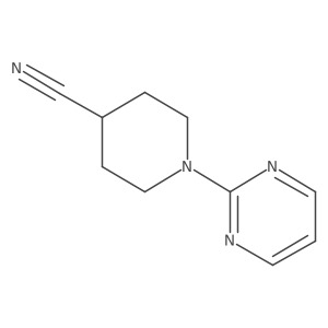 1-Pyrimidin-2-ylpiperidine-4-carbonitrile结构式