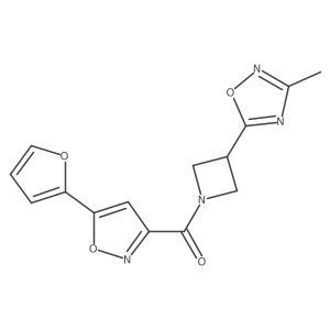 (5-(Furan-2-yl)isoxazol-3-yl)(3-(3-methyl-1,2,4-oxadiazol-5-yl)azetidin-1-yl)methanone Structure