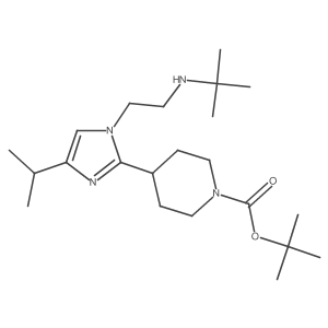 tert-butyl 4-(1-(2-(tert-butylamino)ethyl)-4-isopropyl-1H-imidazol-2-yl)piperidine-1-carboxylate Structure
