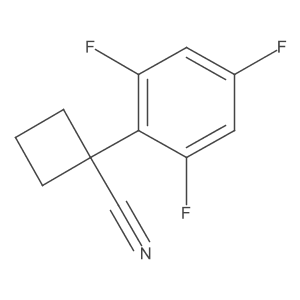 1-(2,4,6-Trifluorophenyl)cyclobutane-1-carbonitrile Structure