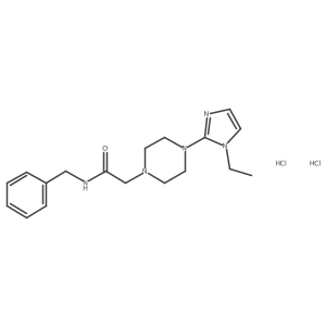 N-benzyl-2-(4-(1-ethyl-1H-imidazol-2-yl)piperazin-1-yl)acetamide dihydrochloride Structure