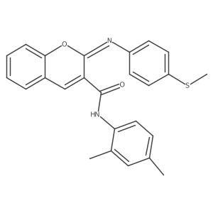 (2Z)-N-(2,4-dimethylphenyl)-2-{[4-(methylsulfanyl)phenyl]imino}-2H-chromene-3-carboxamide结构式