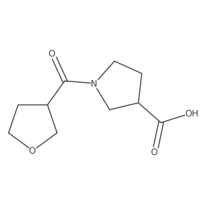 1-(Oxolane-3-carbonyl)pyrrolidine-3-carboxylic acid结构式