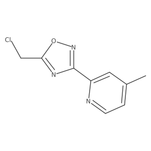 2-[5-(Chloromethyl)-1,2,4-oxadiazol-3-yl]-4-methylpyridine Structure