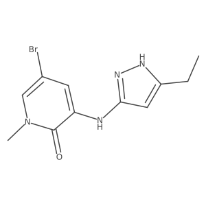 5-Bromo-3-(5-ethyl-1H-pyrazol-3-ylamino)-1-methylpyridin-2(1H)-one Structure