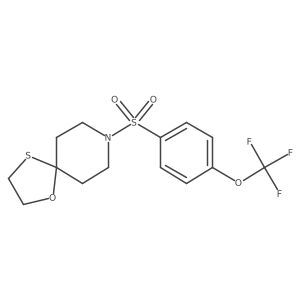 8-((4-(Trifluoromethoxy)phenyl)sulfonyl)-1-oxa-4-thia-8-azaspiro[4.5]decane结构式