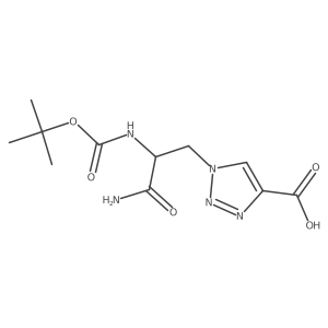1-{3-Amino-2-[(tert-butoxycarbonyl)amino]-3-oxopropyl}-1H-1,2,3-triazole-4-carboxylic acid结构式