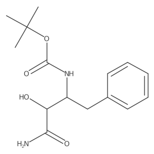 tert-butyl N-(1-carbamoyl-1-hydroxy-3-phenylpropan-2-yl)carbamate结构式
