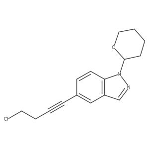 5-(4-Chlorobut-1-yn-1-yl)-1-(tetrahydro-2H-pyran-2-yl)-1H-indazole Structure