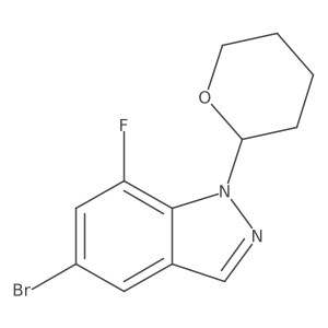 5-bromo-7-fluoro-1-(tetrahydro-2H-pyran-2-yl)-1H-indazole结构式