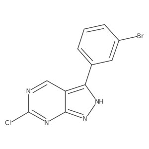 3-(3-bromophenyl)-6-chloro-1H-Pyrazolo[3,4-d]pyrimidine结构式