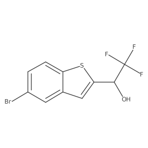 1-(5-Bromobenzo[b]thiophen-2-yl)-2,2,2-trifluoroethanol结构式