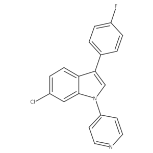 6-Chloro-3-(4-fluorophenyl)-1-(4-pyridyl)-1H-indole结构式