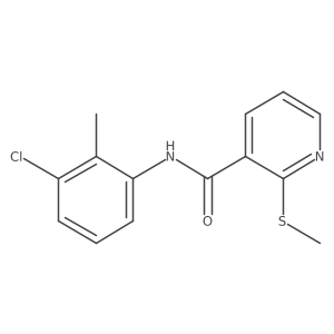 N-(3-chloro-2-methylphenyl)-2-(methylsulfanyl)pyridine-3-carboxamide结构式