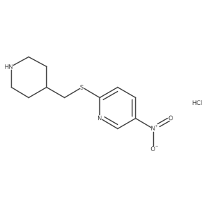 5-Nitro-2-((piperidin-4-ylmethyl)thio)pyridine hydrochloride Structure