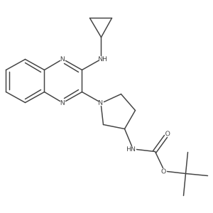 (S)-tert-butyl (1-(3-(cyclopropylamino)quinoxalin-2-yl)pyrrolidin-3-yl)carbamate结构式