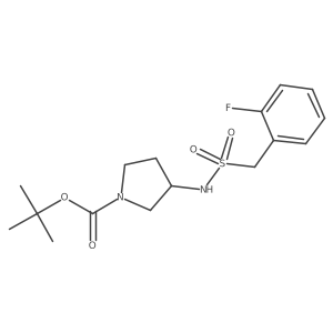 (S)-tert-butyl 3-((2-fluorophenyl)methylsulfonamido)pyrrolidine-1-carboxylate Structure