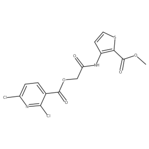 {[2-(Methoxycarbonyl)thiophen-3-yl]carbamoyl}methyl 2,6-dichloropyridine-3-carboxylate Structure