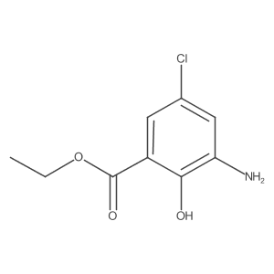Ethyl 3-amino-5-chloro-2-hydroxybenzoate结构式