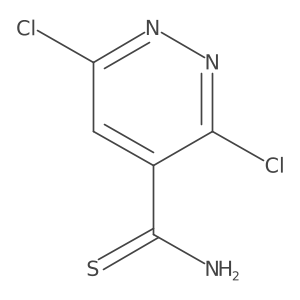 3,6-Dichloropyridazine-4-carbothioamide结构式