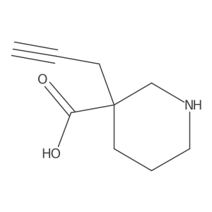 3-(Prop-2-yn-1-yl)piperidine-3-carboxylic acid结构式