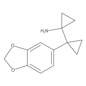 1-[1-(1,3-Dioxaindan-5-yl)cyclopropyl]cyclopropan-1-amine Structure