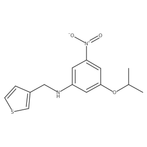 3-Thiophenemethanamine, N-[3-(1-methylethoxy)-5-nitrophenyl]-结构式
