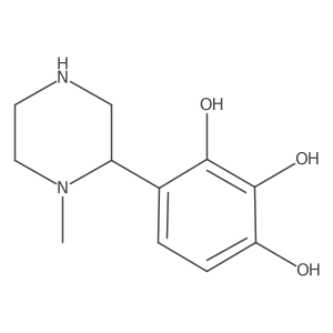 4-(1-Methylpiperazin-2-yl)benzene-1,2,3-triol结构式
