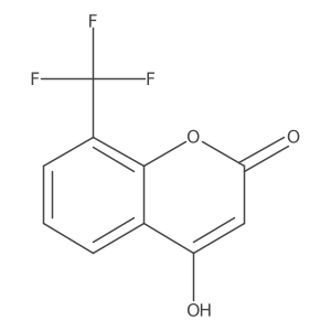 4-hydroxy-8-(trifluoromethyl)-2H-chromen-2-one结构式