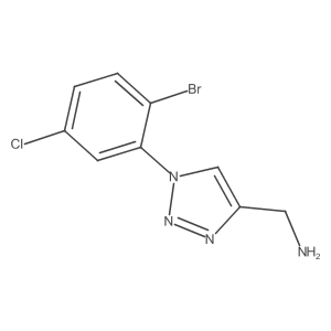 [1-(2-bromo-5-chlorophenyl)-1H-1,2,3-triazol-4-yl]methanamine Structure