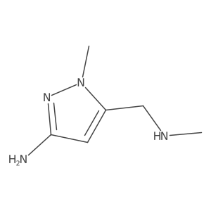 1-Methyl-5-[(methylamino)methyl]-1H-pyrazol-3-amine结构式