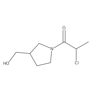 2-Chloro-1-[3-(hydroxymethyl)pyrrolidin-1-yl]propan-1-one Structure
