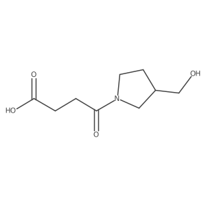 4-[3-(Hydroxymethyl)pyrrolidin-1-yl]-4-oxobutanoic acid Structure