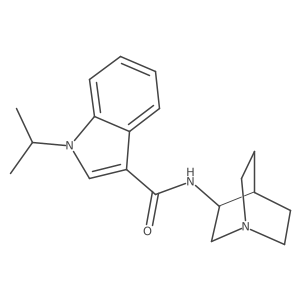 N-(1-azabicyclo[2.2.2]oct-3-yl)-1-(propan-2-yl)-1H-indole-3-carboxamide结构式