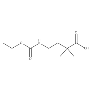 4-(Ethoxycarbonylamino)-2,2-dimethyl-butanoic acid结构式