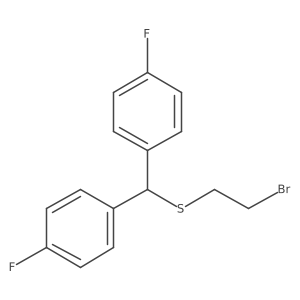 (Bis(4-fluorophenyl)methyl)(2-bromoethyl)sulfane Structure