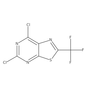 5,7-Dichloro-2-(trifluoromethyl)thiazolo[5,4-d]pyrimidine结构式