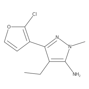 3-(2-chlorofuran-3-yl)-4-ethyl-1-methyl-1H-pyrazol-5-amine Structure