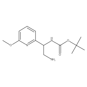 tert-butyl N-[2-amino-1-(6-methoxypyridin-2-yl)ethyl]carbamate结构式