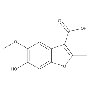 6-Hydroxy-5-methoxy-2-methyl-3-benzofurancarboxylic acid Structure