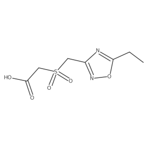 2-(((5-Ethyl-1,2,4-oxadiazol-3-yl)methyl)sulfonyl)acetic acid Structure