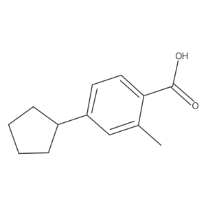 4-Cyclopentyl-2-methylbenzoic acid Structure