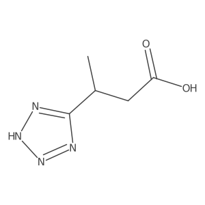 3-(1H-1,2,3,4-tetrazol-5-yl)butanoic acid结构式