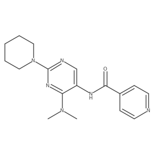 N-(4-(dimethylamino)-2-(piperidin-1-yl)pyrimidin-5-yl)isonicotinamide Structure