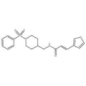 (E)-3-(furan-3-yl)-N-((1-(pyridin-3-ylsulfonyl)piperidin-4-yl)methyl)acrylamide结构式