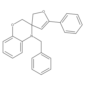 4-benzyl-5'-phenyl-2H,2'H,4H-spiro[benzo[b][1,4]oxazine-3,3'-furan]结构式