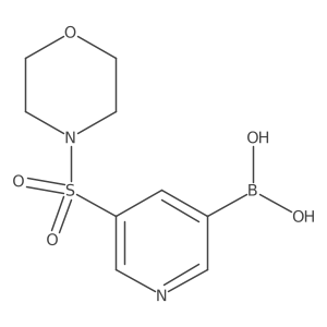 B-[5-(4-Morpholinylsulfonyl)-3-pyridinyl]boronic acid结构式